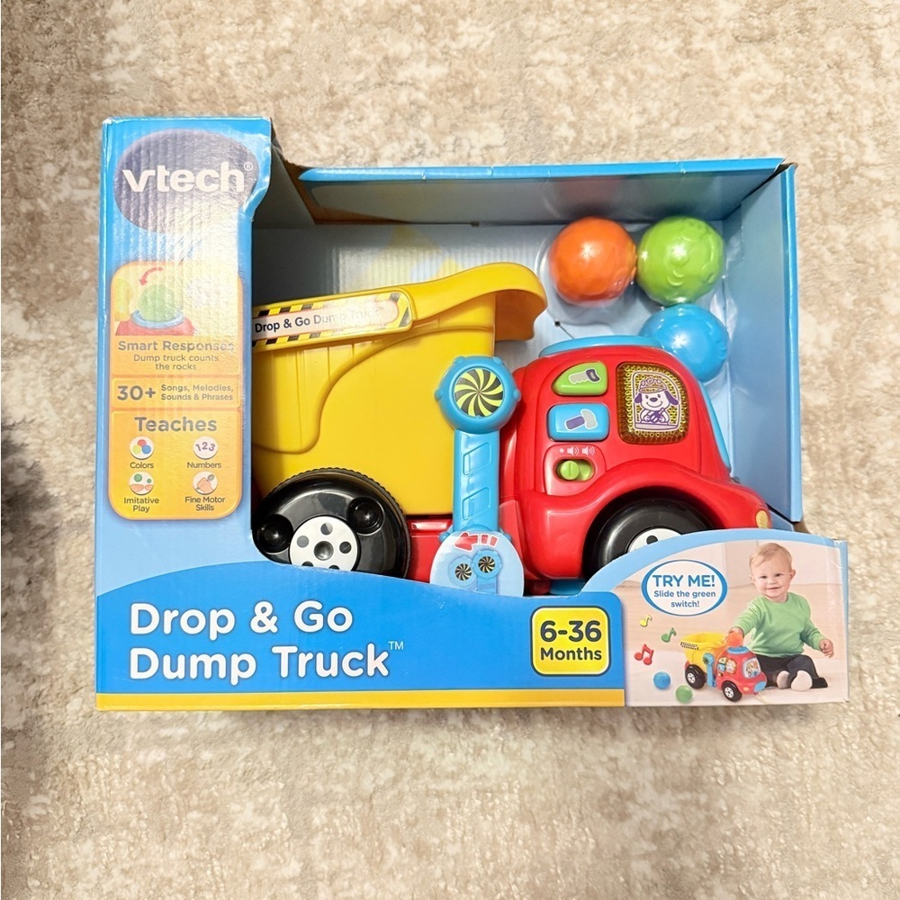 VTech Colorful Drop and Go Dump Truck Toy 6-36 months -NWT - Picture 4 of 5
